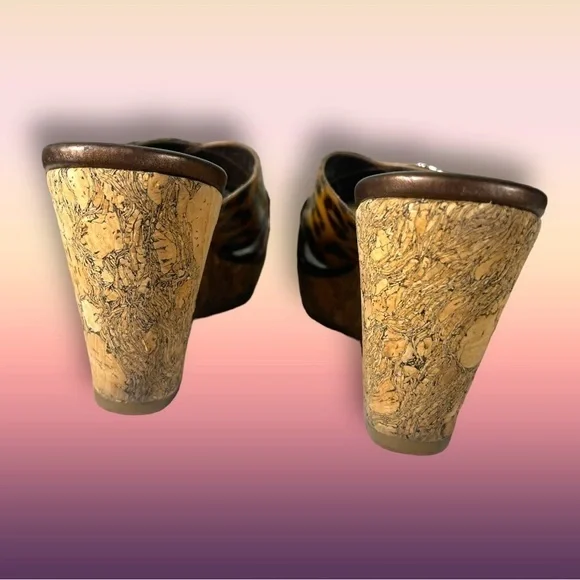 Brighton Leopard Print Wedge Sandals - Picture 6 of 16